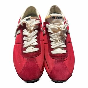 Re/Done Scarlet & Cream Runner Sneakers